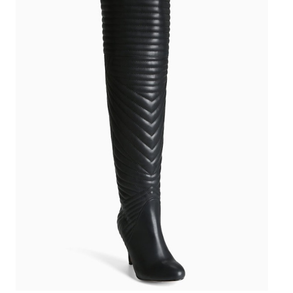 TORRID QUILTED FAUX LEATHER OVER THE KNEE BOOTS